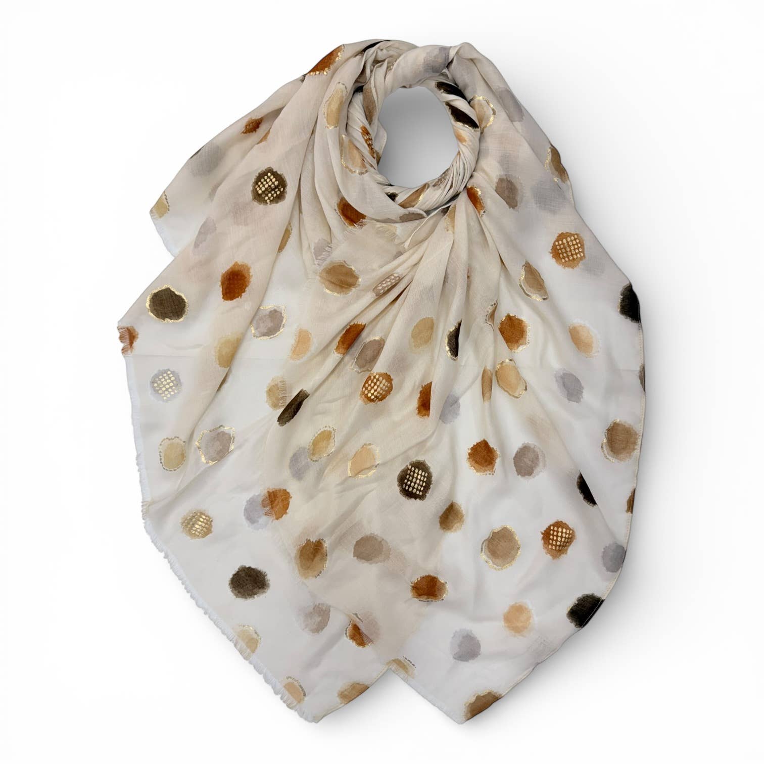 Summer Polka Lightweight Scarf: Blue