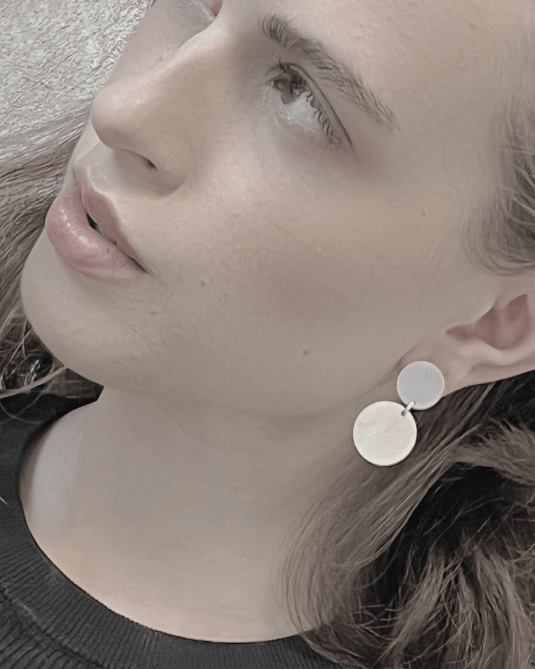 Theia IN:STORE 2 Tone Asymmetrical Dot Earring Gold Plating