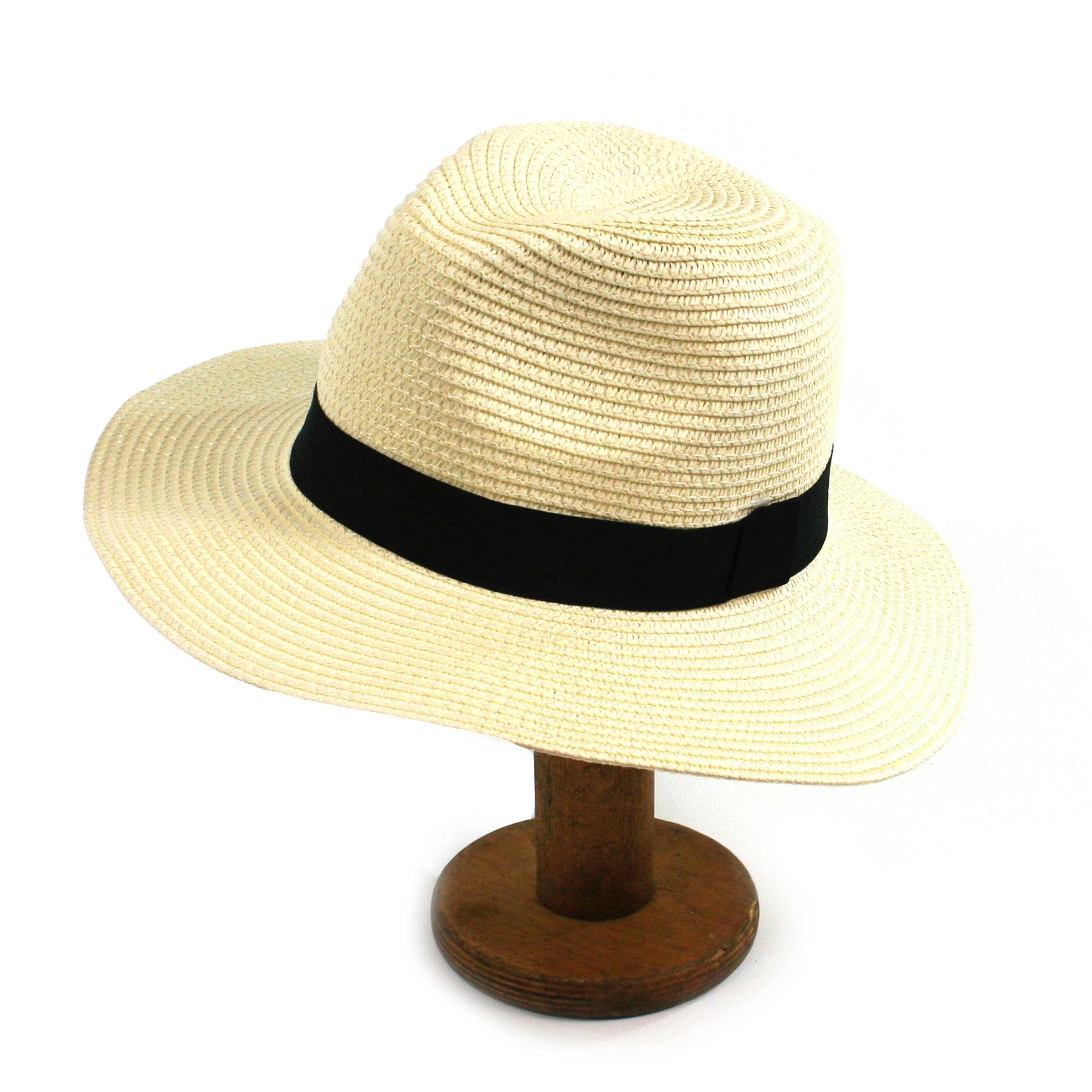Panama Style Foldable Sun Hat in Bag  - Medium (57cm)