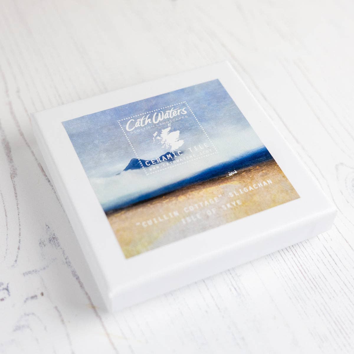 Cuillin Cottage Isle of Skye Gift Boxed ceramic art print