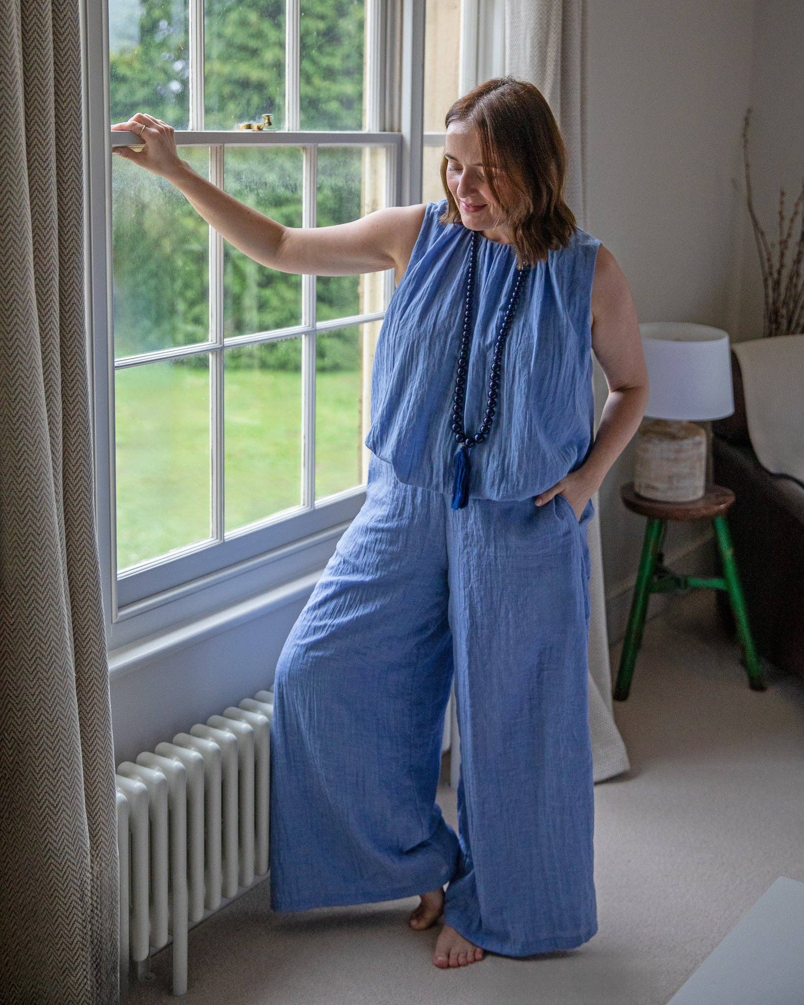 Adele Trouser | Sky Blue
