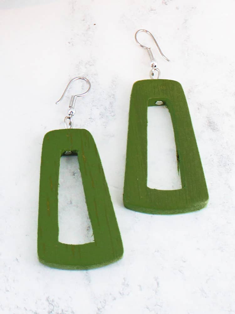 WOODEN "KASANDRA" EARRINGS