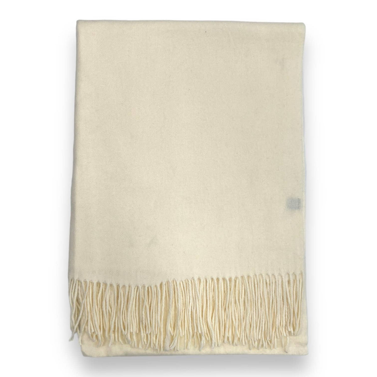 Classic Plain wool Blend with Tassels  300 gr + : Khaki