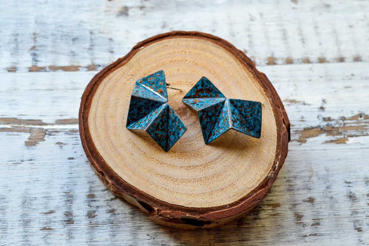 Origami Stud Earrings: Design 1