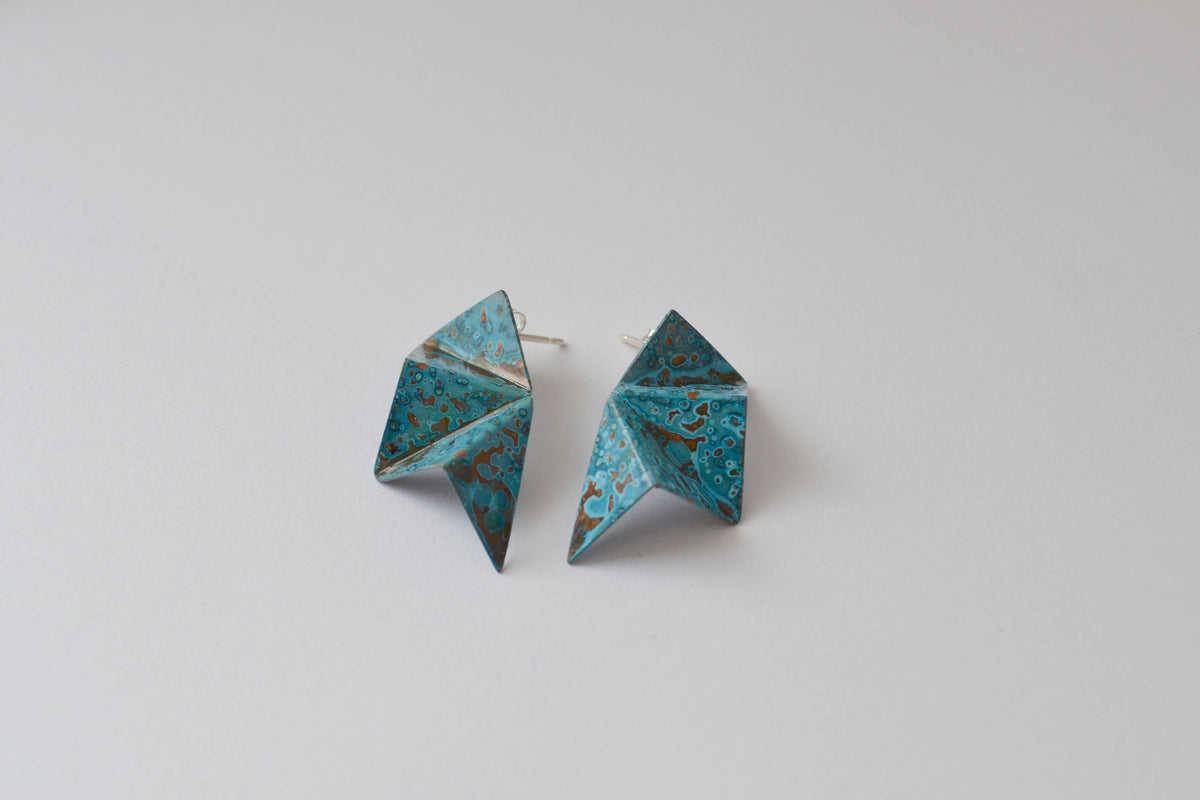 Origami Stud Earrings: Design 1