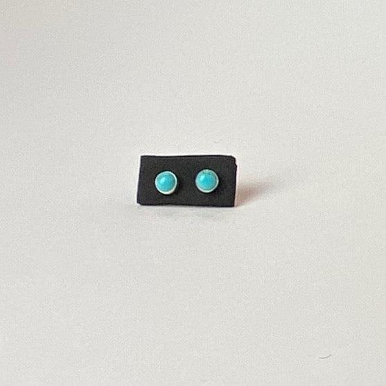 6mm round Stud Turquoise earrings - The Nancy Smillie Shop - Art, Jewellery & Designer Gifts Glasgow