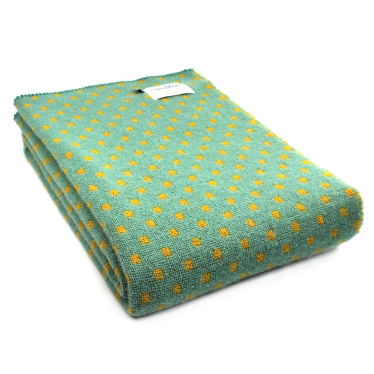 Sea Green & Yellow Dot Blanket
