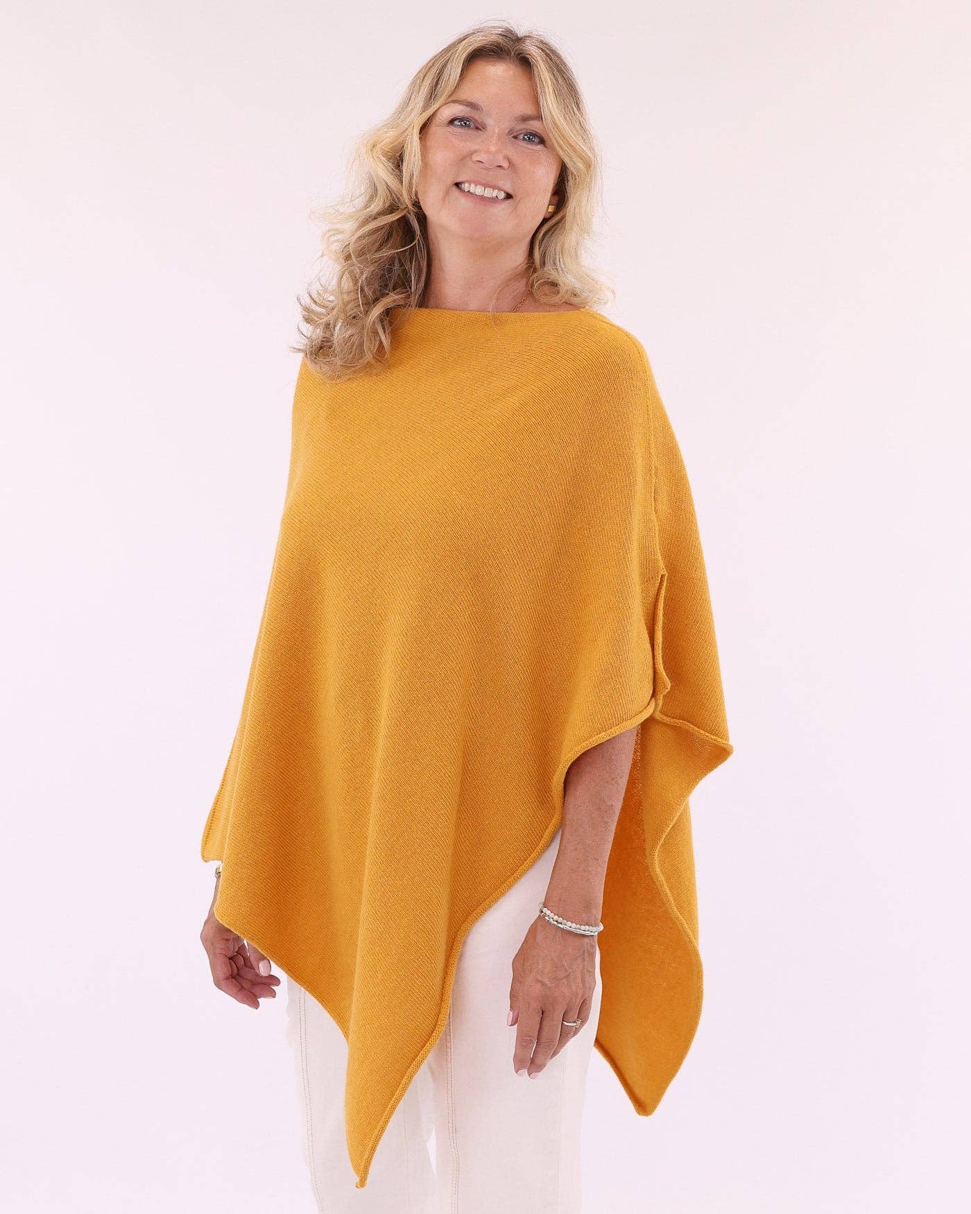 Cashmere Blend Poncho: Deep Violet