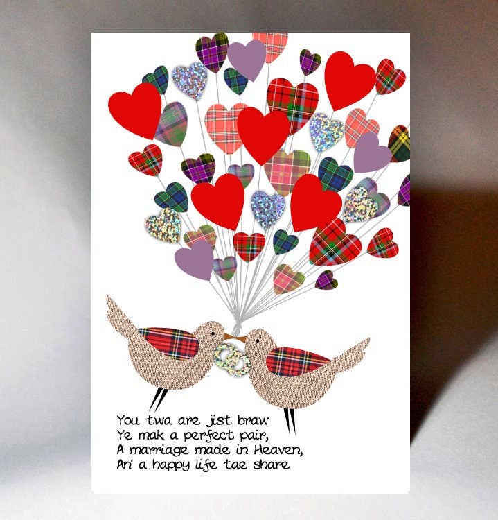 Wedding Lovebirds Card WWWE51