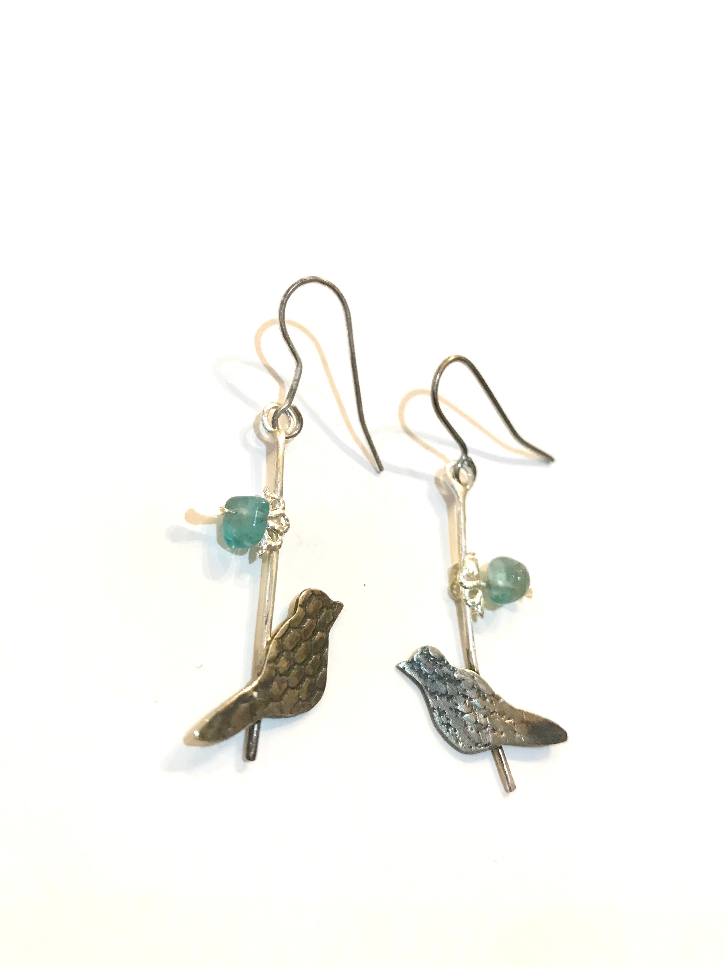 Song Thrush Earrings | The Nancy Smillie Shop - Art, Jewellery & Designer Gifts Glasgow Scotland