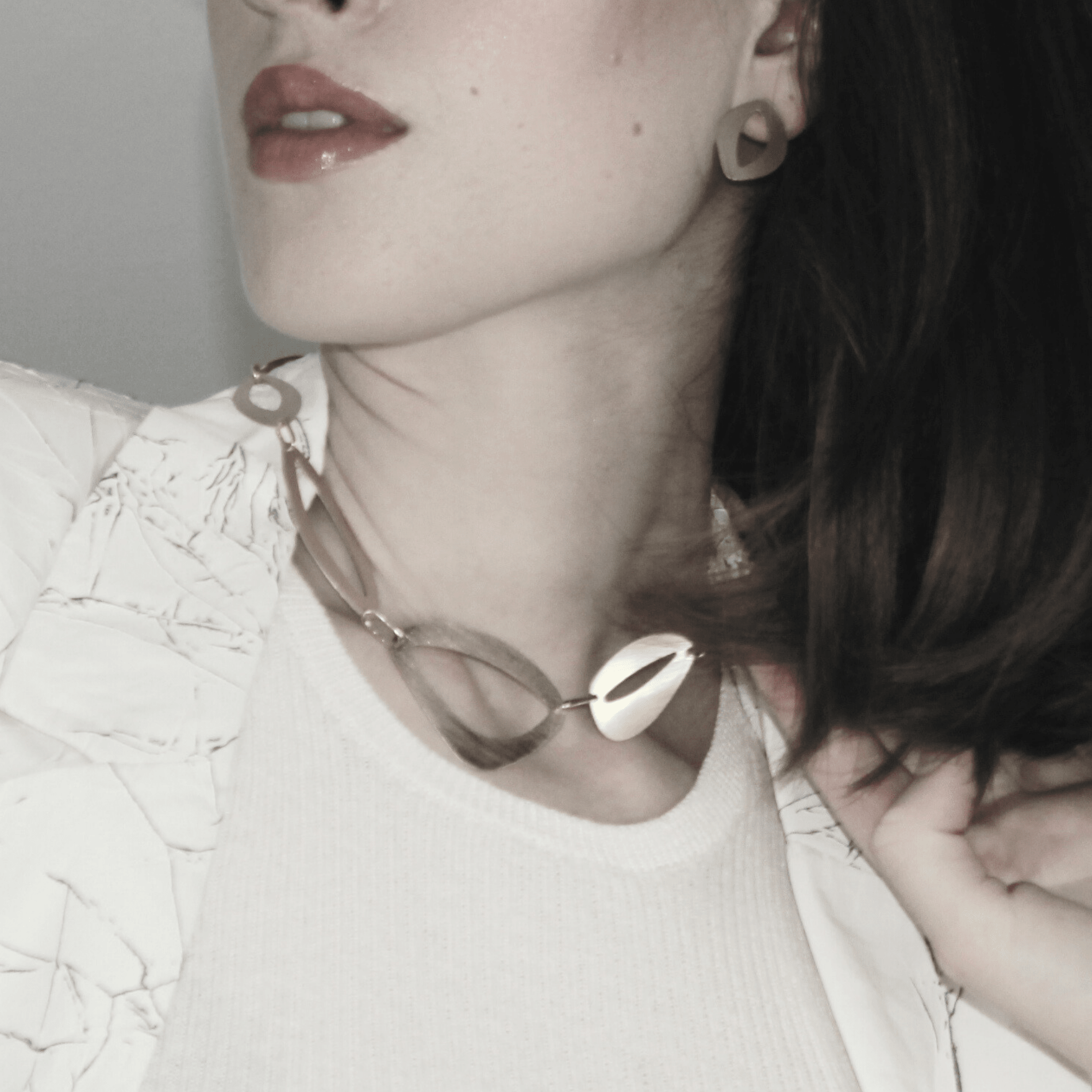 Alaya IN:STORE Short Asymmetrical Necklace Silver Plating