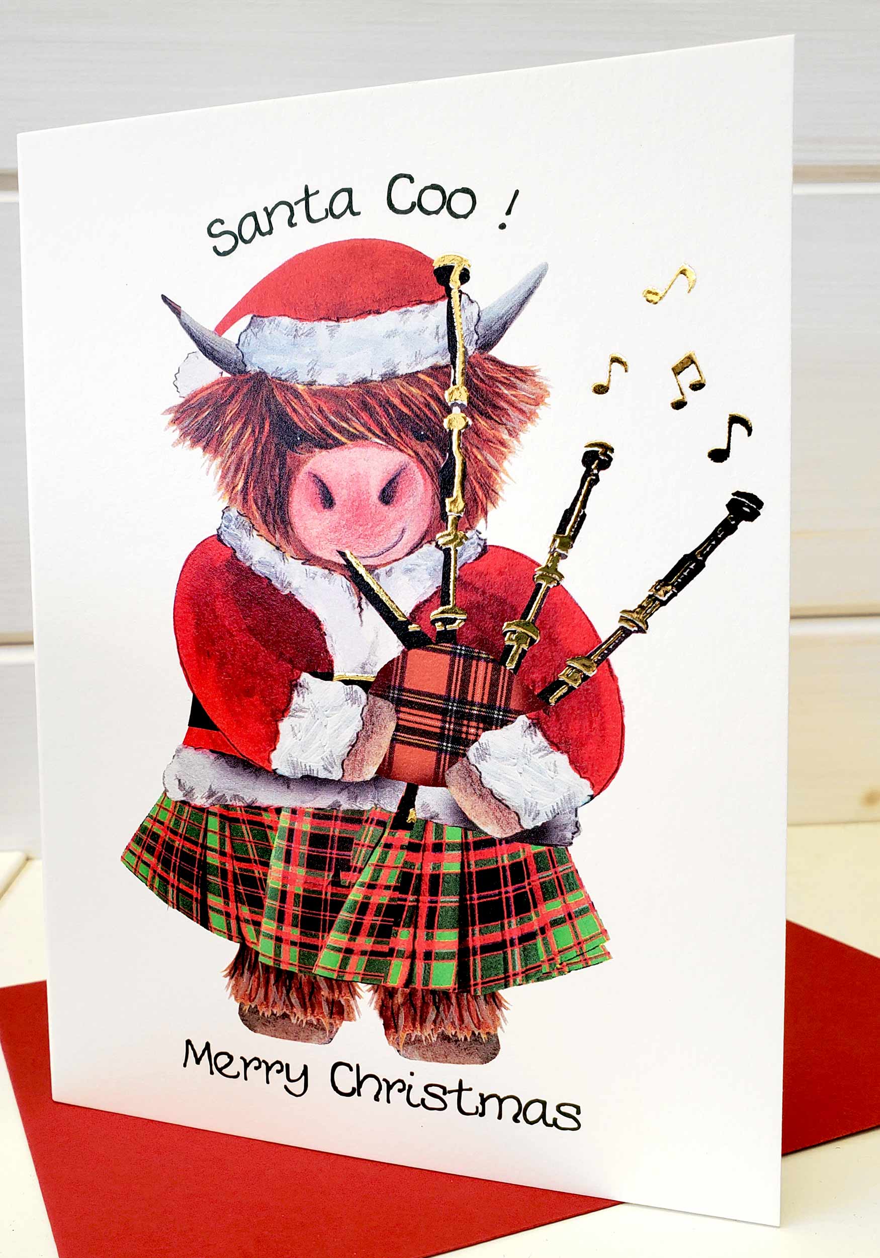 Christmas Santa Coo Christmas Card