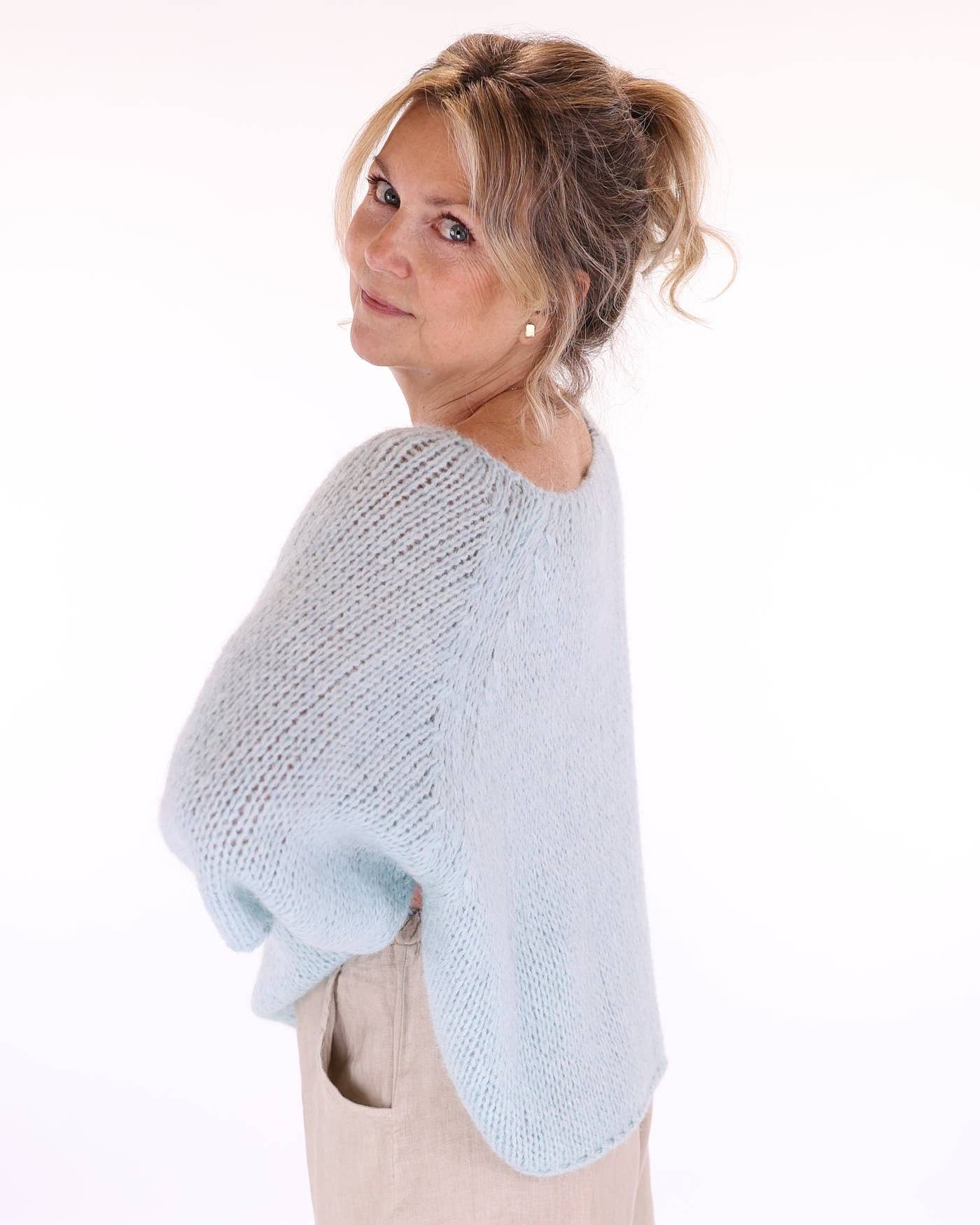 Alpaca Blend Swing Jumper: Cream