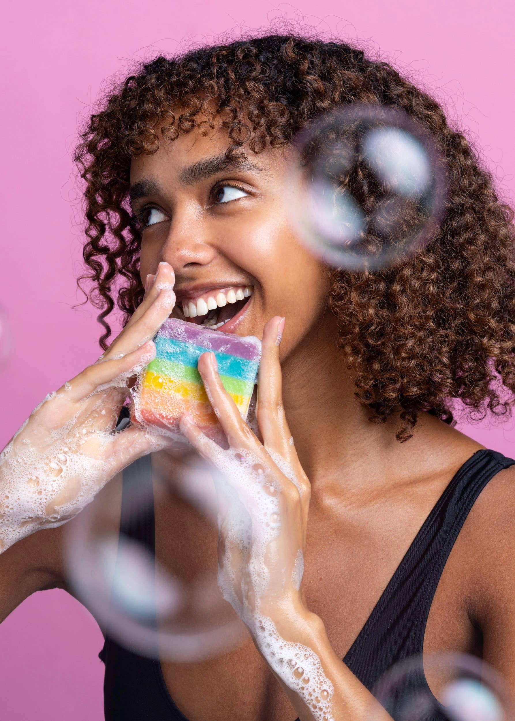 Rainbow - Cold-process Soap Bar (Lemongrass & Neroli): 160 g large