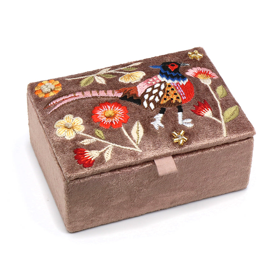 Fawn Velvet Jewellery Box