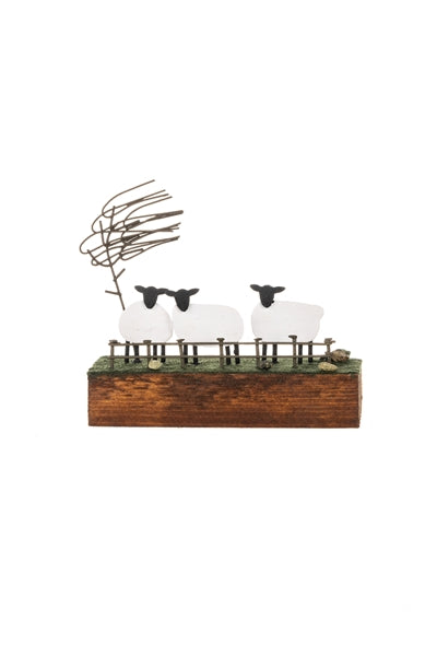 Three Sheep on a Block | The Nancy Smillie Shop - Art, Jewellery & Designer Gifts Glasgow Scotland