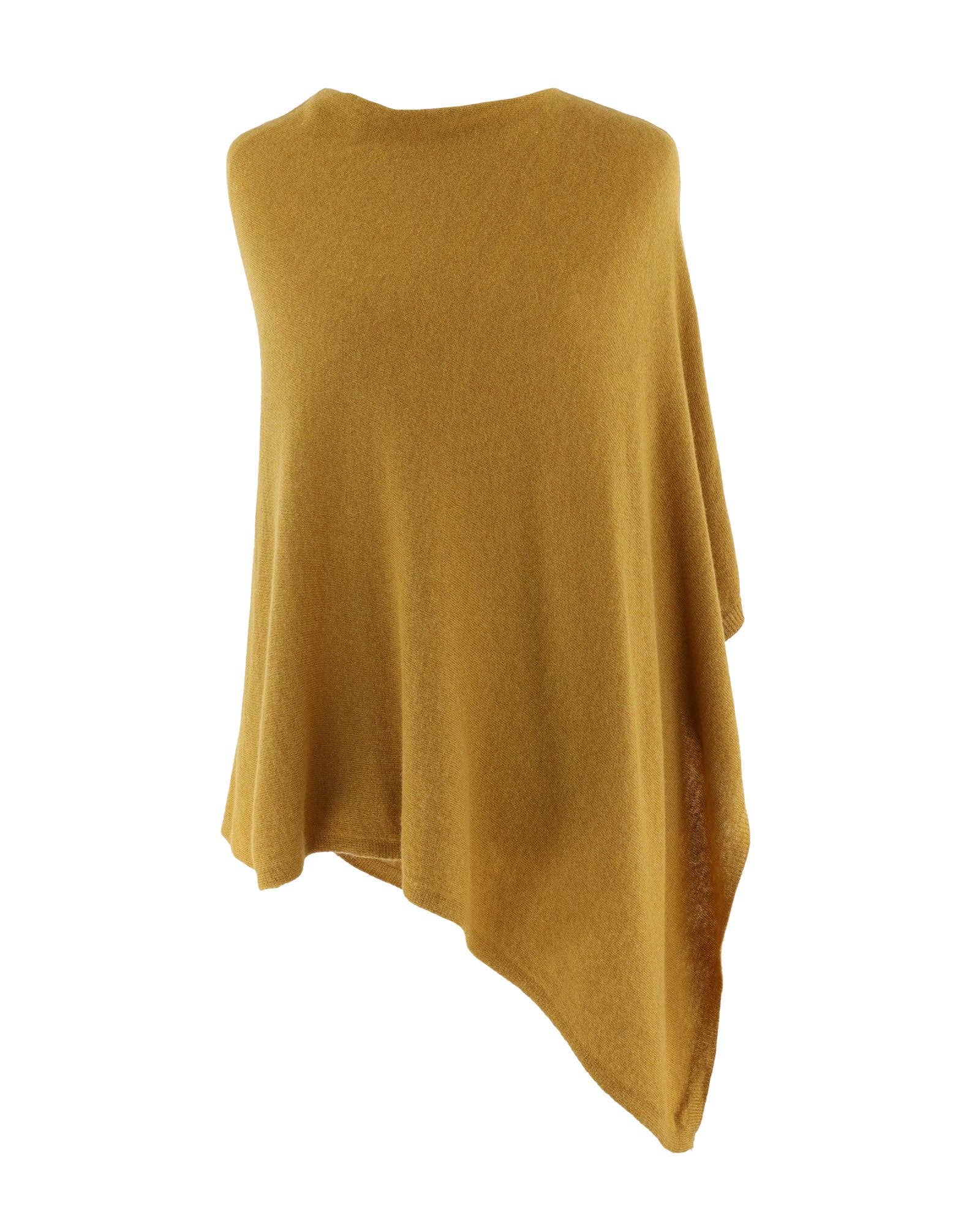 Classic Cashmere Blend Poncho: Silver