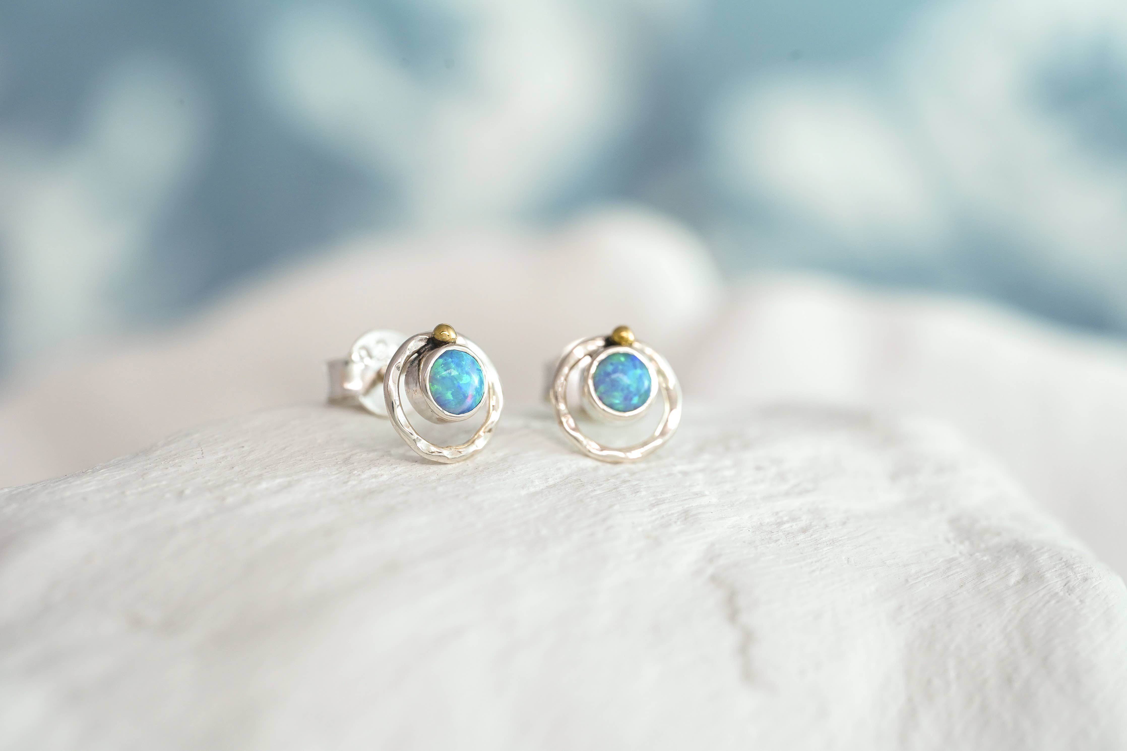 Dainty Opalite Stud Earrings