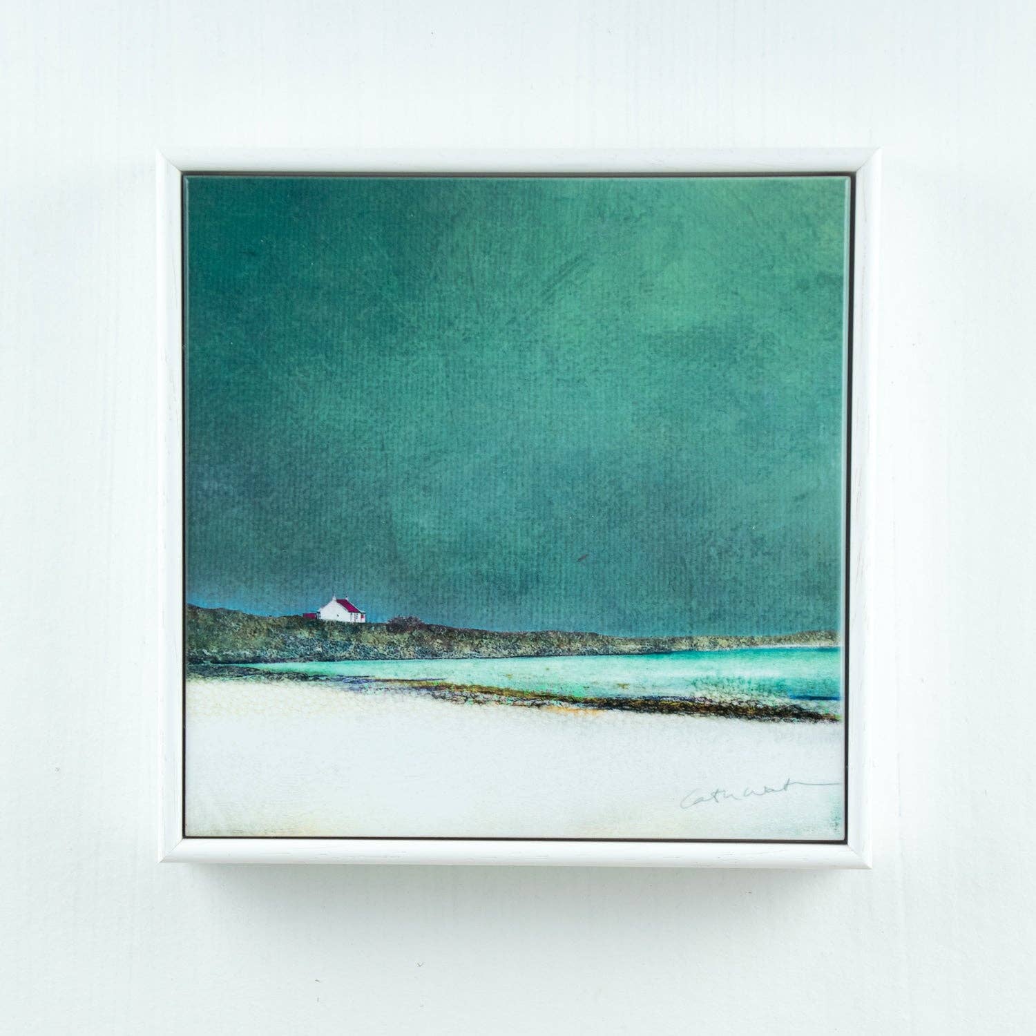 The Red Croft Barra Wood Framed ceramic art print