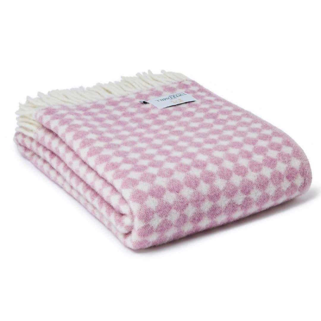 Jacquard Spot Blanket Mulberry