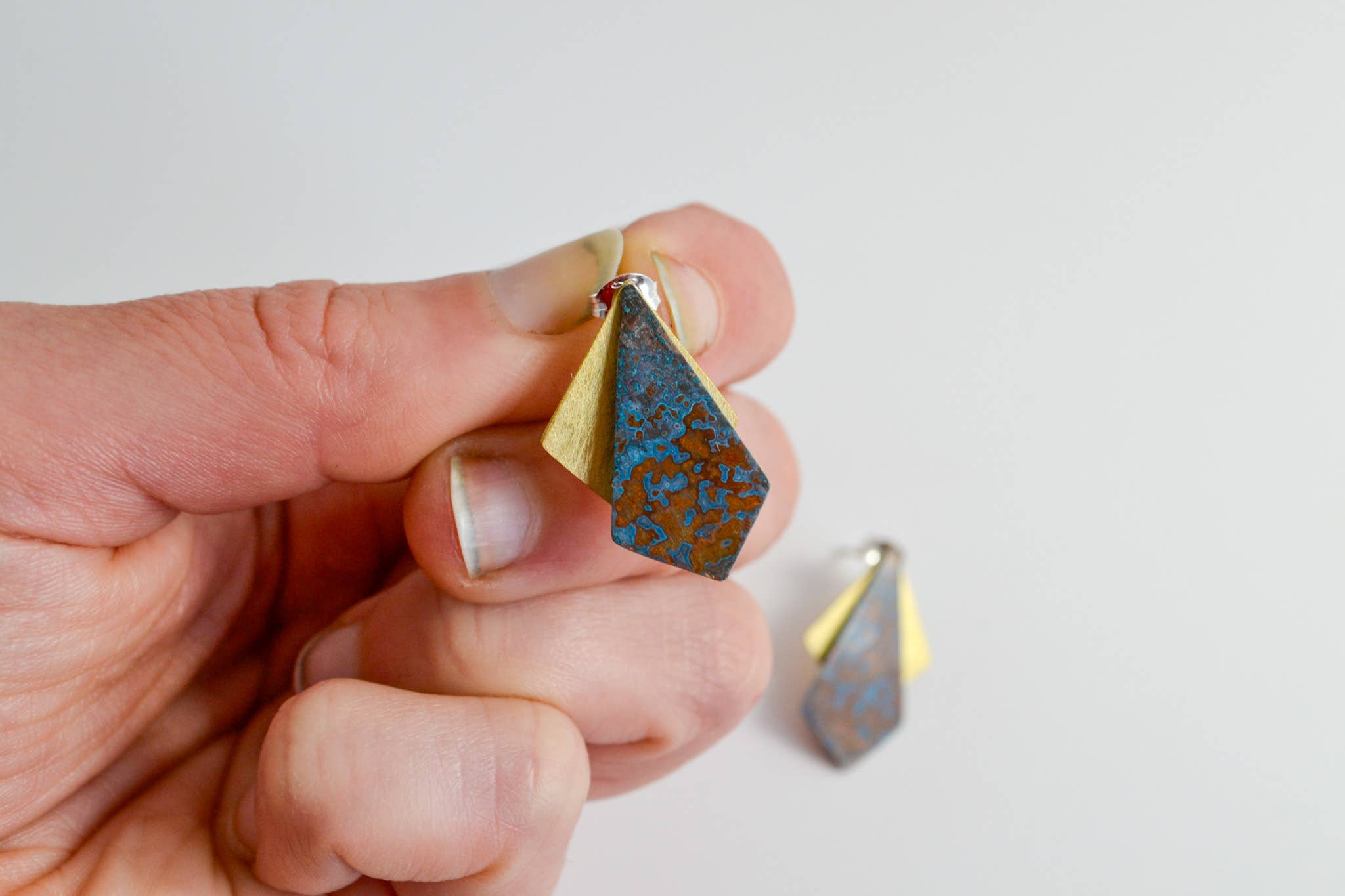 Art Deco Stud Earrings: Small