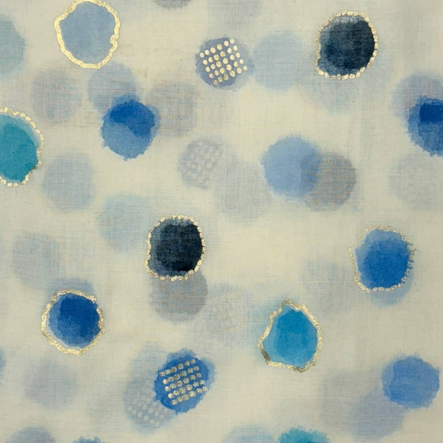 Summer Polka Lightweight Scarf: Blue