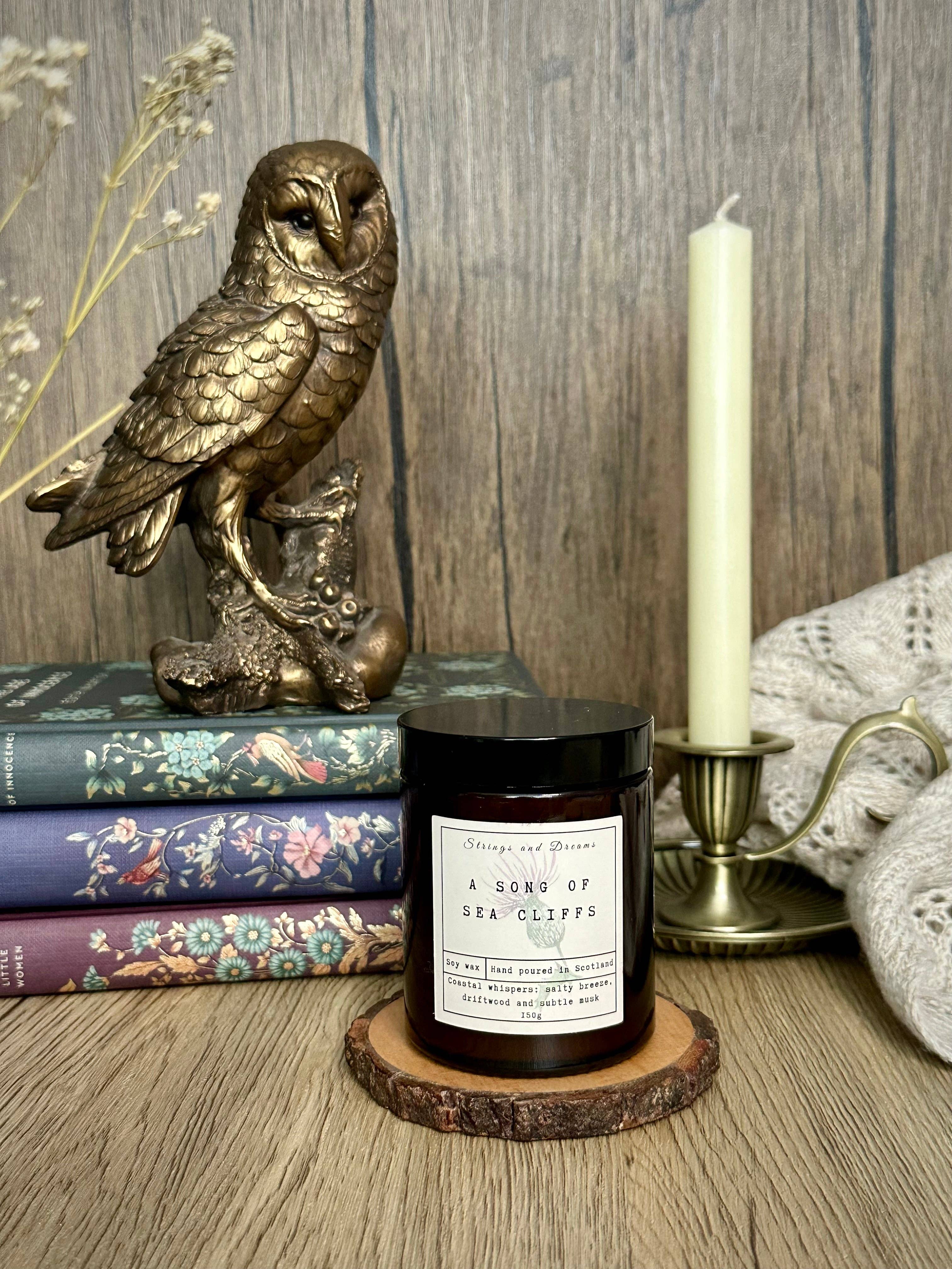 A song of Sea Cliffs soy wax candle