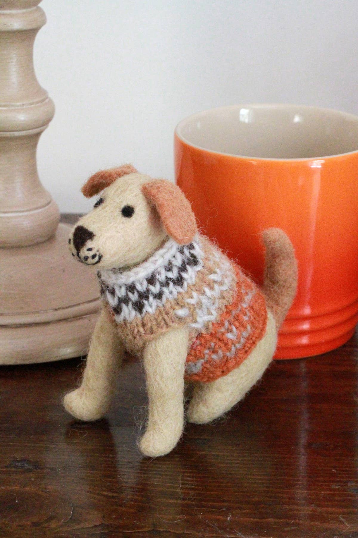 Laura - Hand Felted Wool Labrador Dog Standing Decoration: One Colour