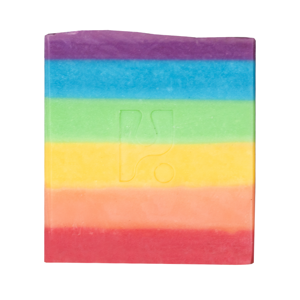 Rainbow - cold-process soap bar: 80 g medium