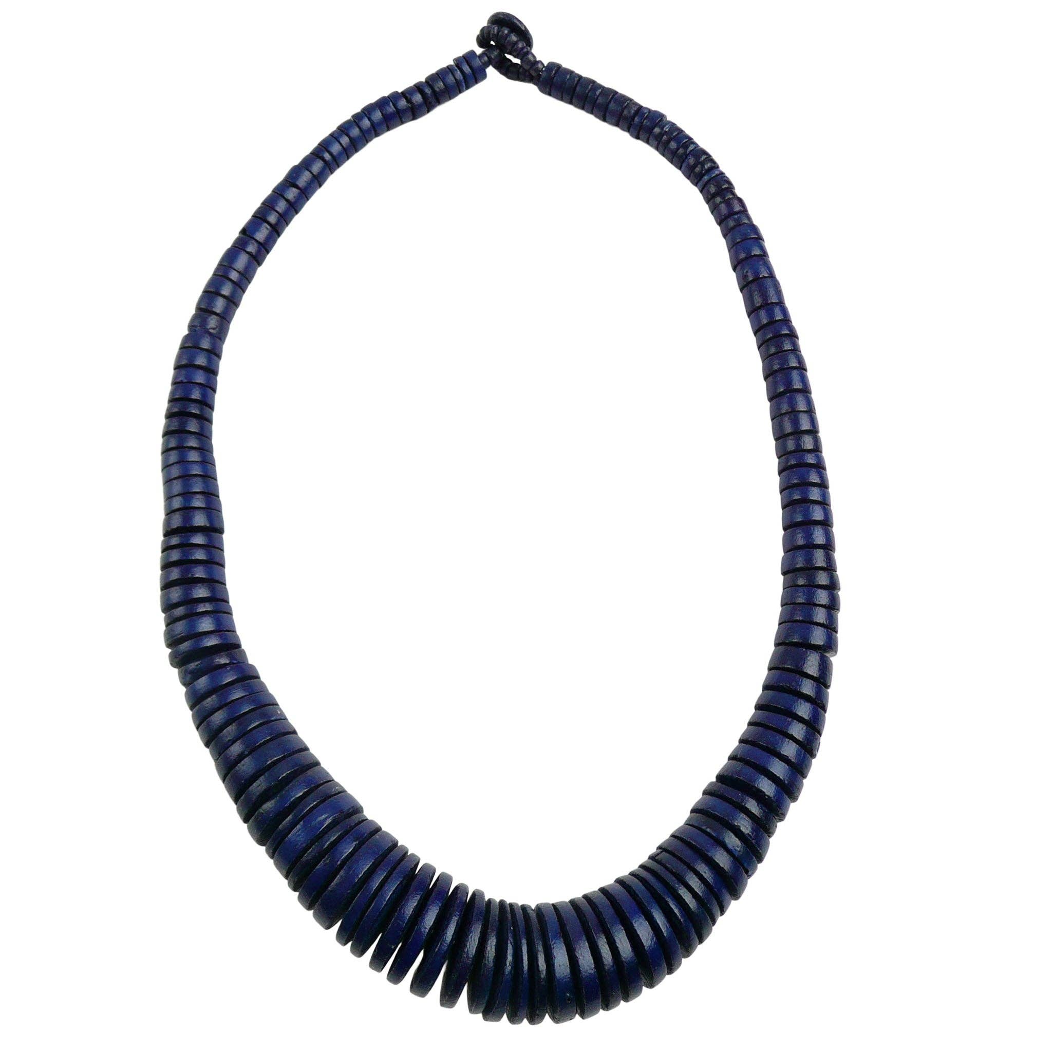 NK601 Graduated Coco Disc Necklaces: Lime-green