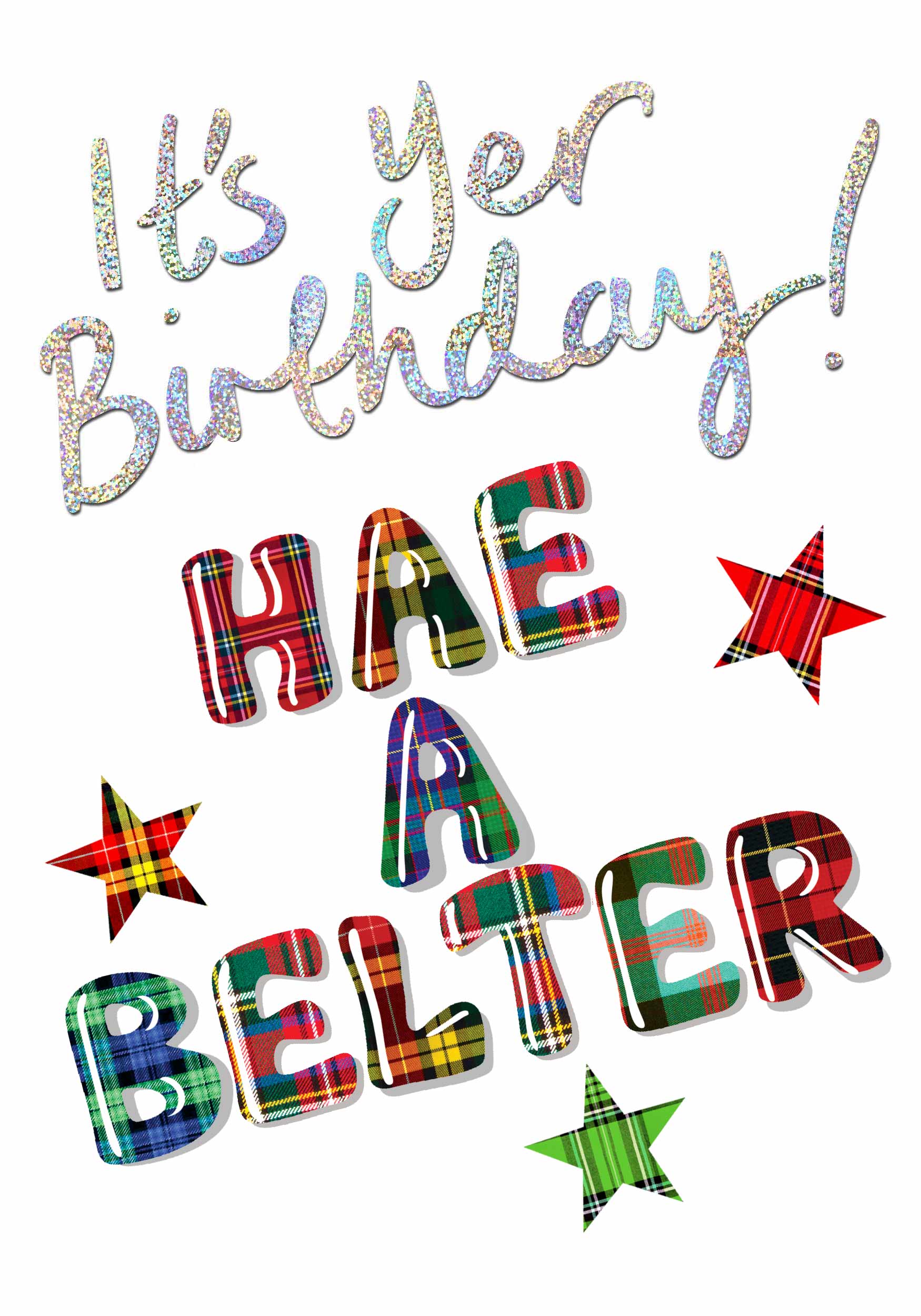 Tartan Words Card Hae A Belter