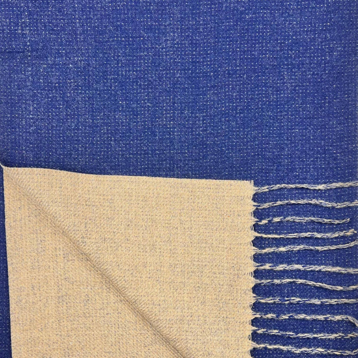 Reversible two tone coloured plain cashmere blend scarf: Sage