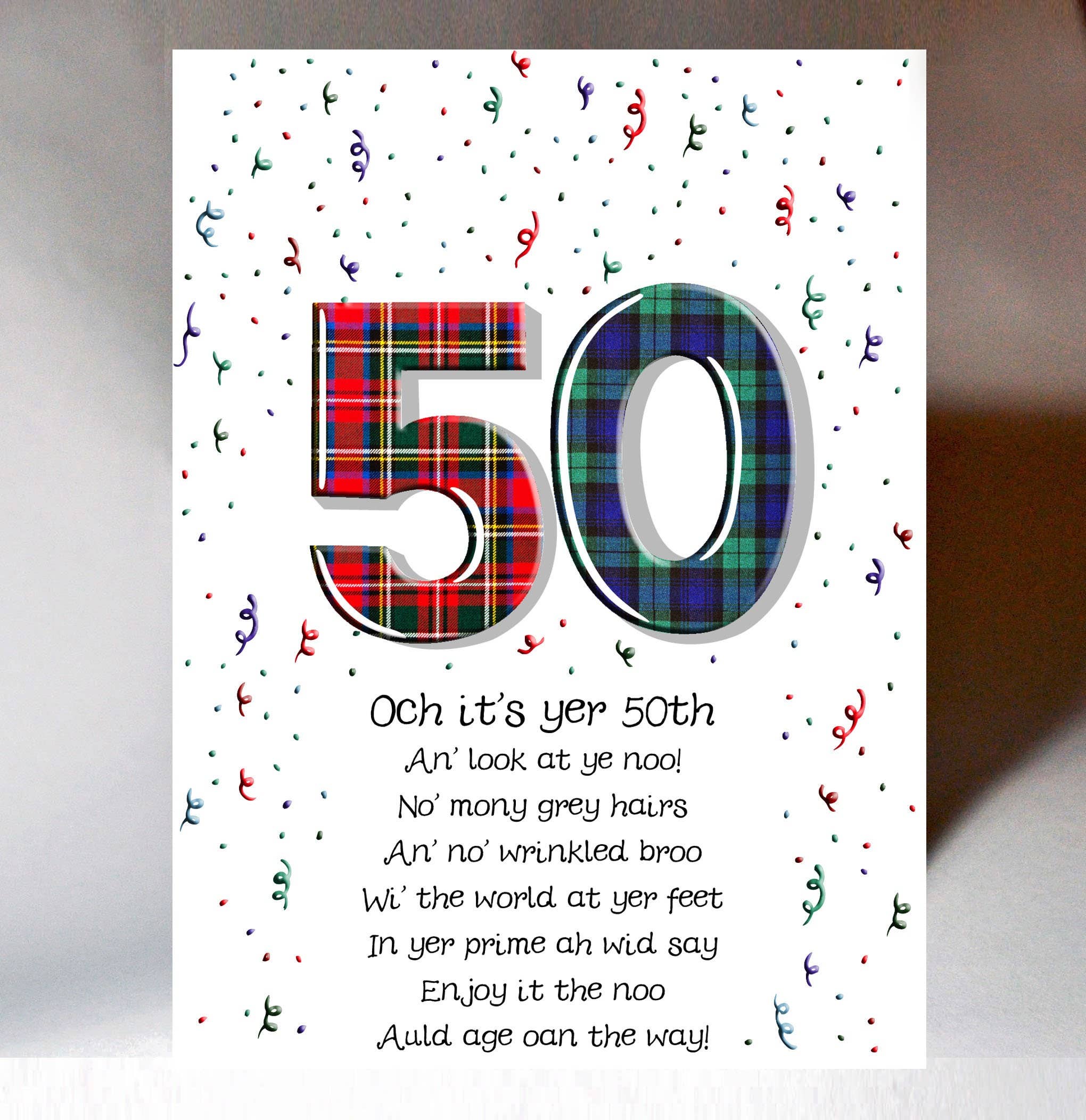 High-Quality Age 50 Birthday Card