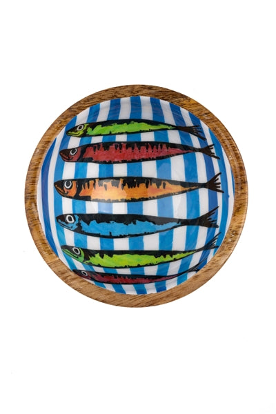 rainbow sardine blue nibble bowl