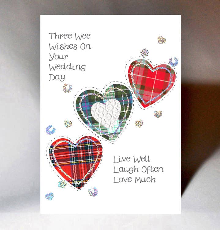 Wedding Three Hearts Card