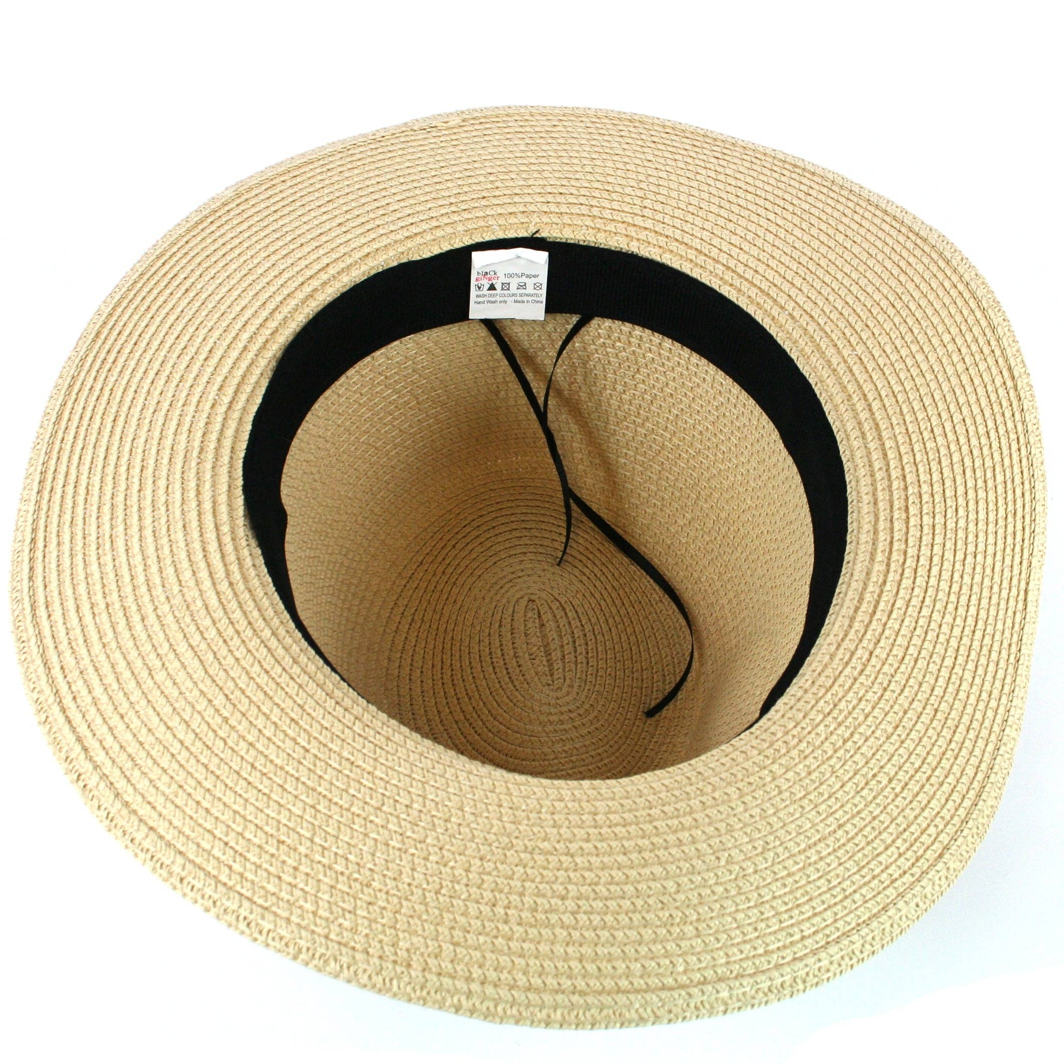 Panama Style Foldable Sun Hat in Bag  - Medium (57cm)