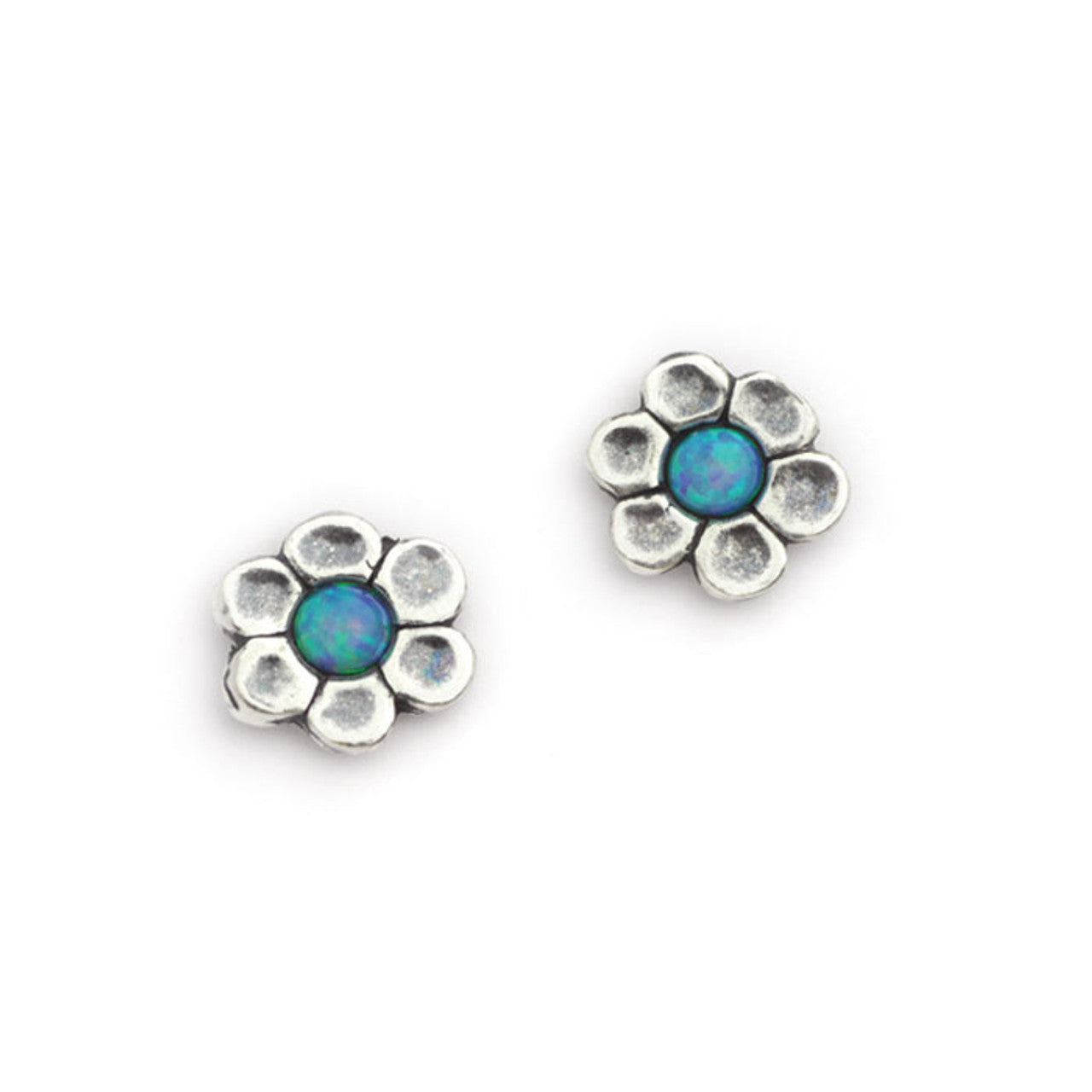 Daisy Earrings With Opal