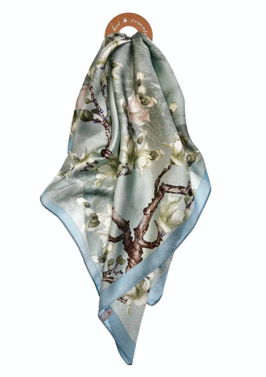 Duck Egg & Blossom Scarf