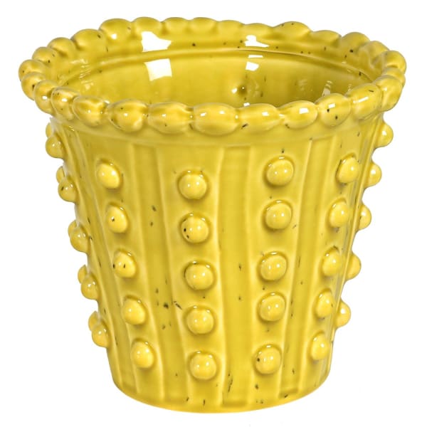 Yellow bobble planter