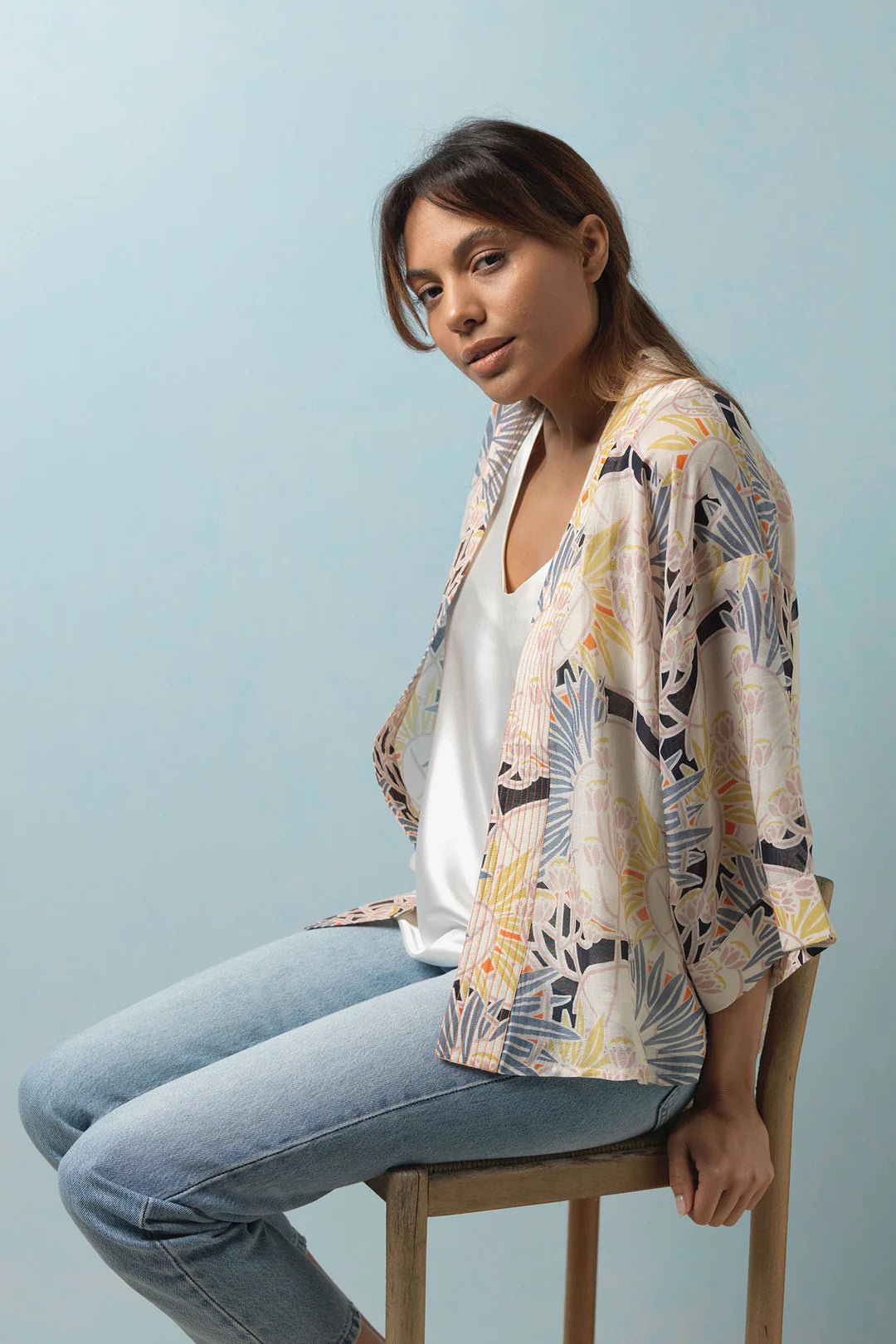 Deco Daisy Mauve Kimono