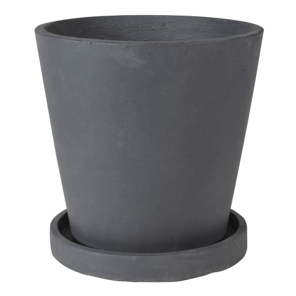 Grey Plant pot and Saucer
