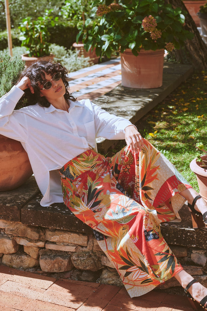 Scarlet Fans Palazzo Pants S/M