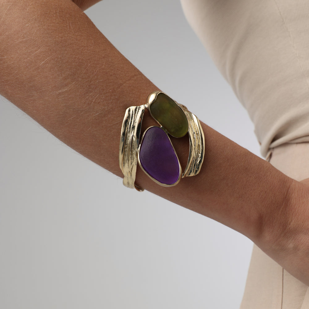 Brass Violet Green Bracelet