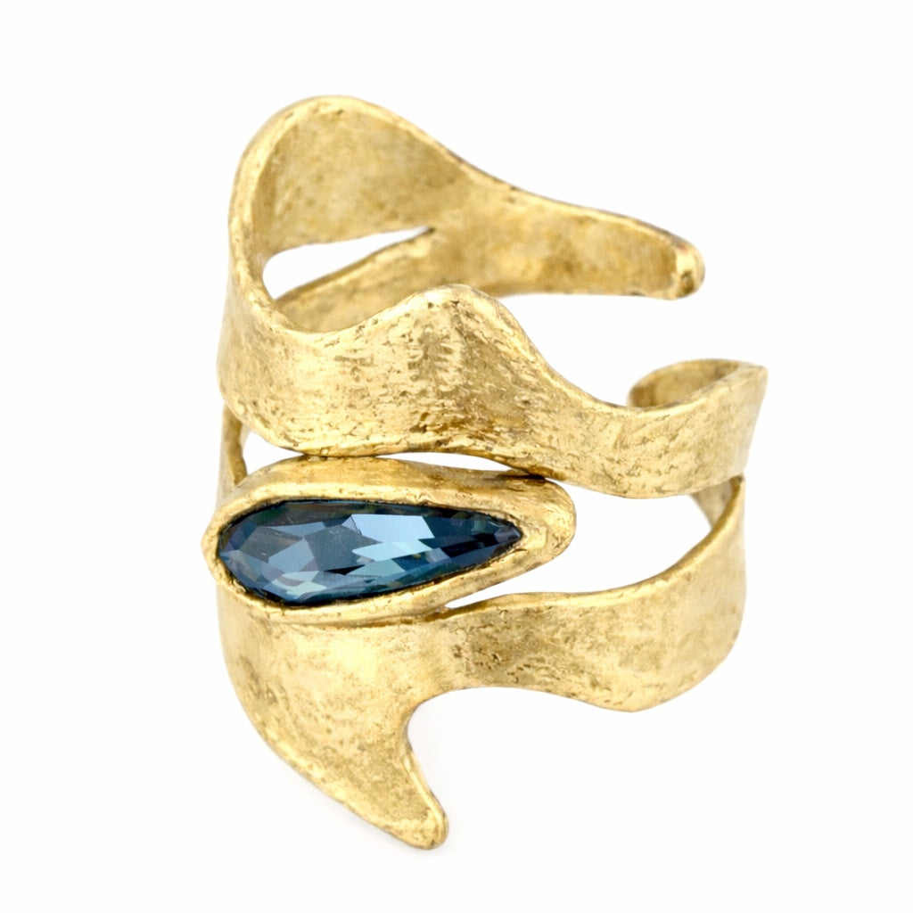 Brass Montana Crystal Ring