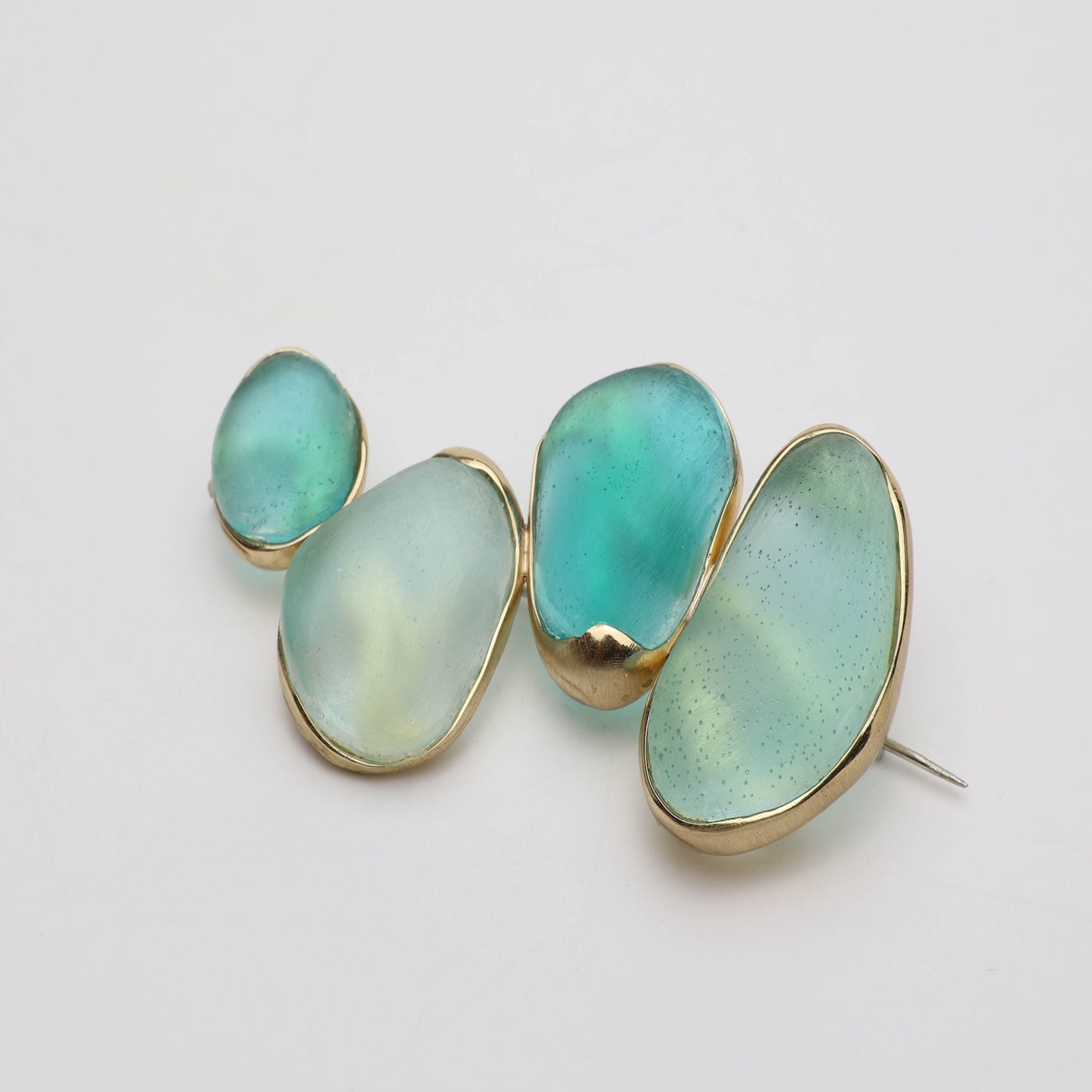 Brass summer Resins Brooch