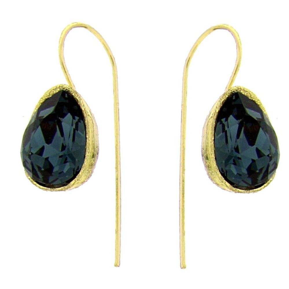 Montana Crystal Brass Earrings