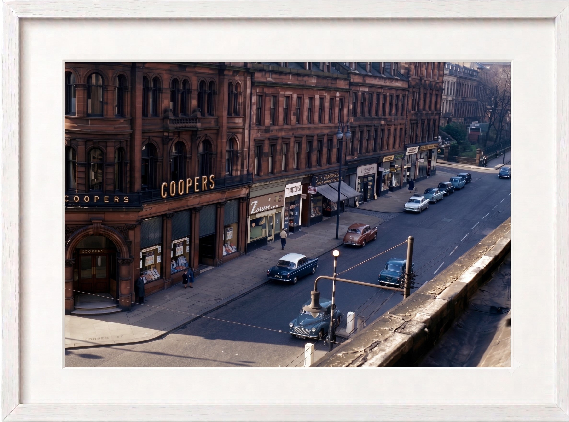 Great Western Road North framed print A4