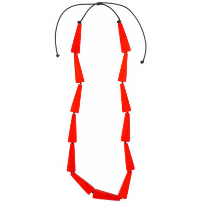 Orange Single Triangle Necklace