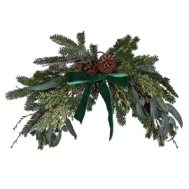 Pine Foliage Bow Swag
