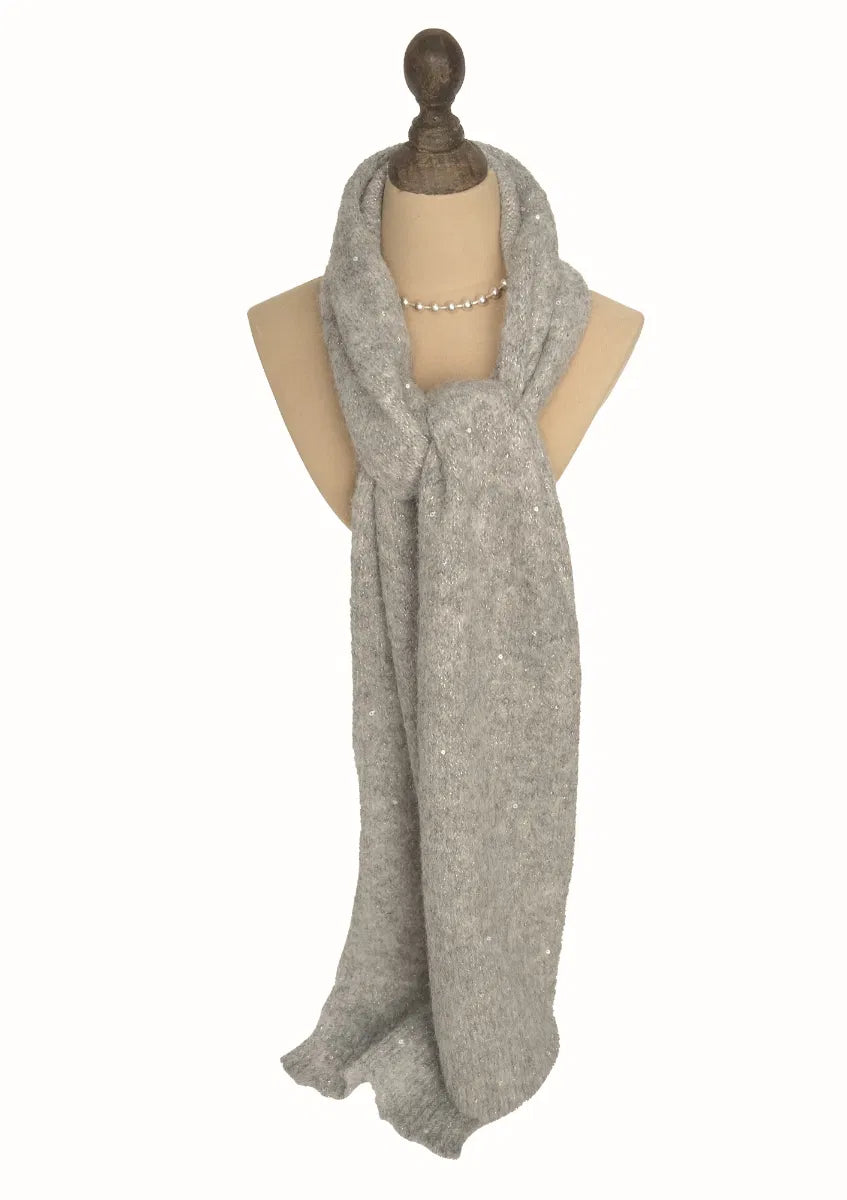 Grey Cosmos Shimmer Scarf
